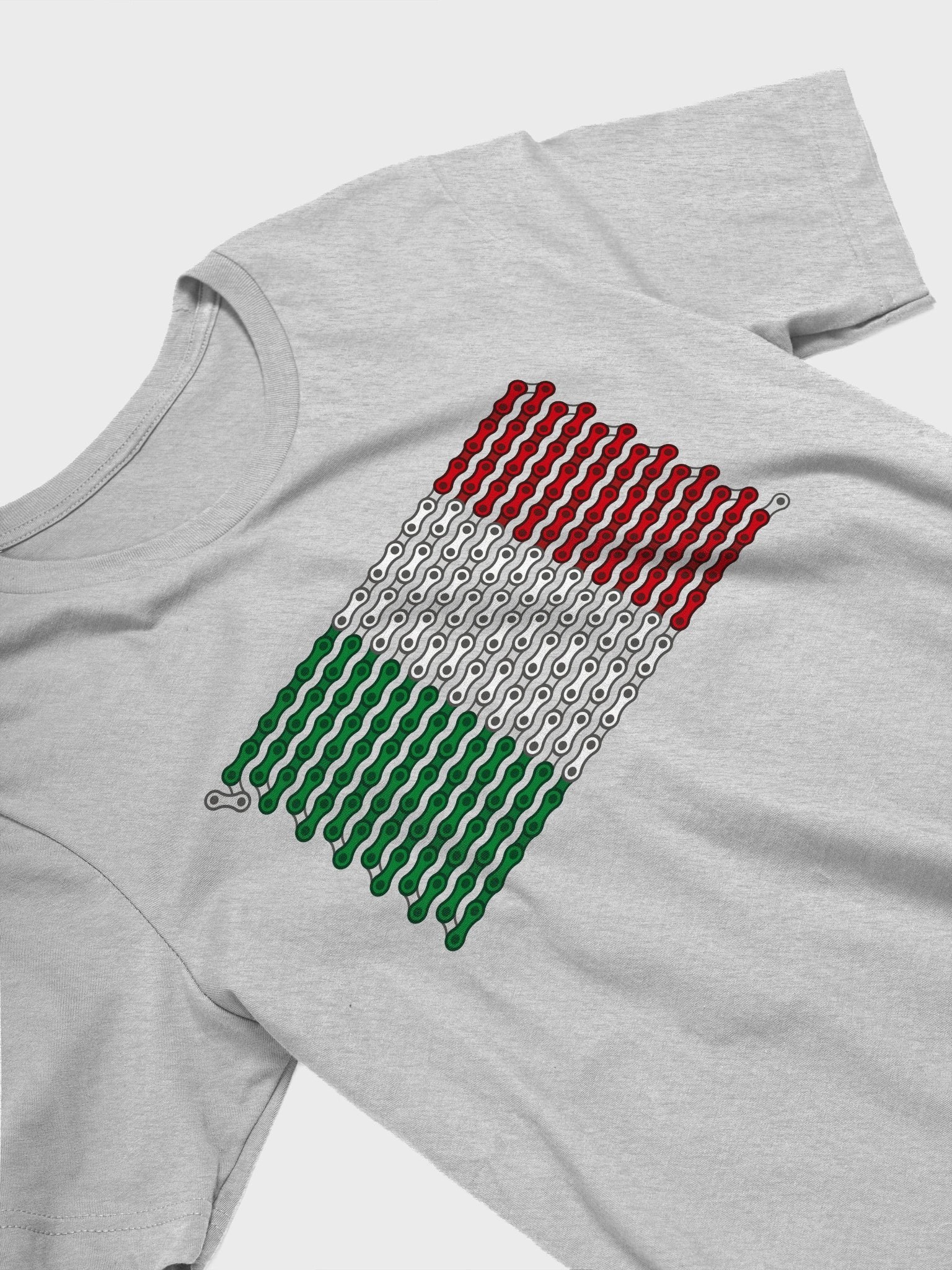 Italy Bike Chain Flag on Light Color Supersoft Tee product image (2)