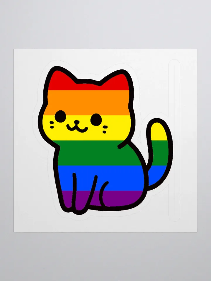 Rainbow Pride Kitty Sticker product image (1)