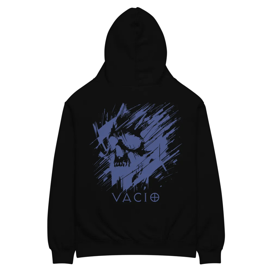 VACIO Abstract Scratch Skull Premium Relaxed Fit Hoodie (B) product image (8)