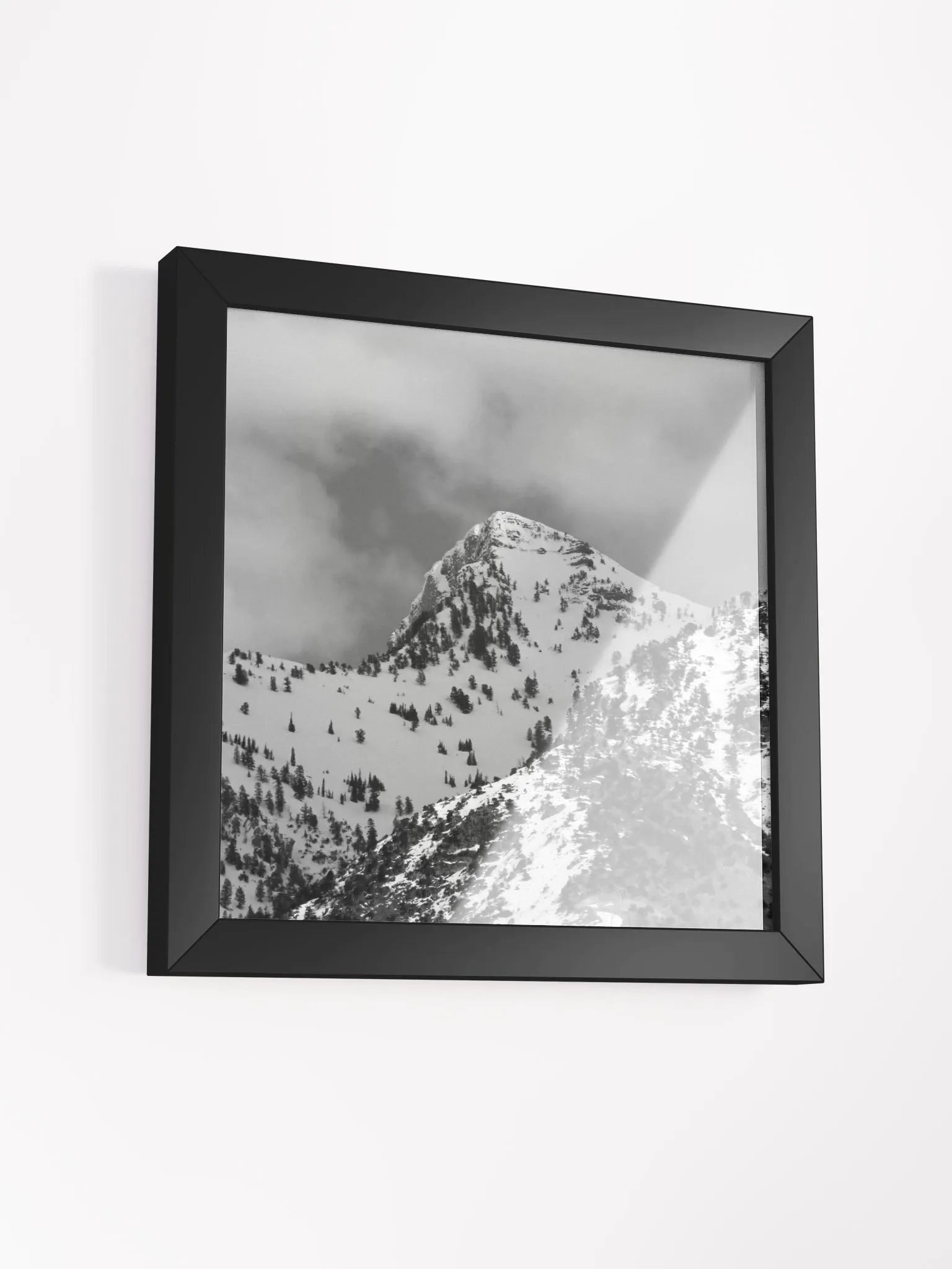 Black & White Framed High-Quality Matte Poster - Cherry Peak product image (3)