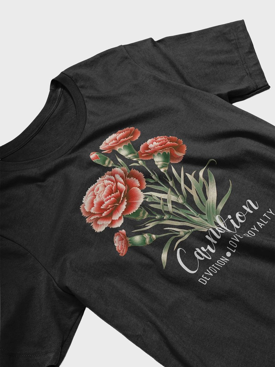 Carnation Birth Month Flower Tee for January: Reflecting Devotion, Love, Royalty: Perfect Gift For Her product image (5)