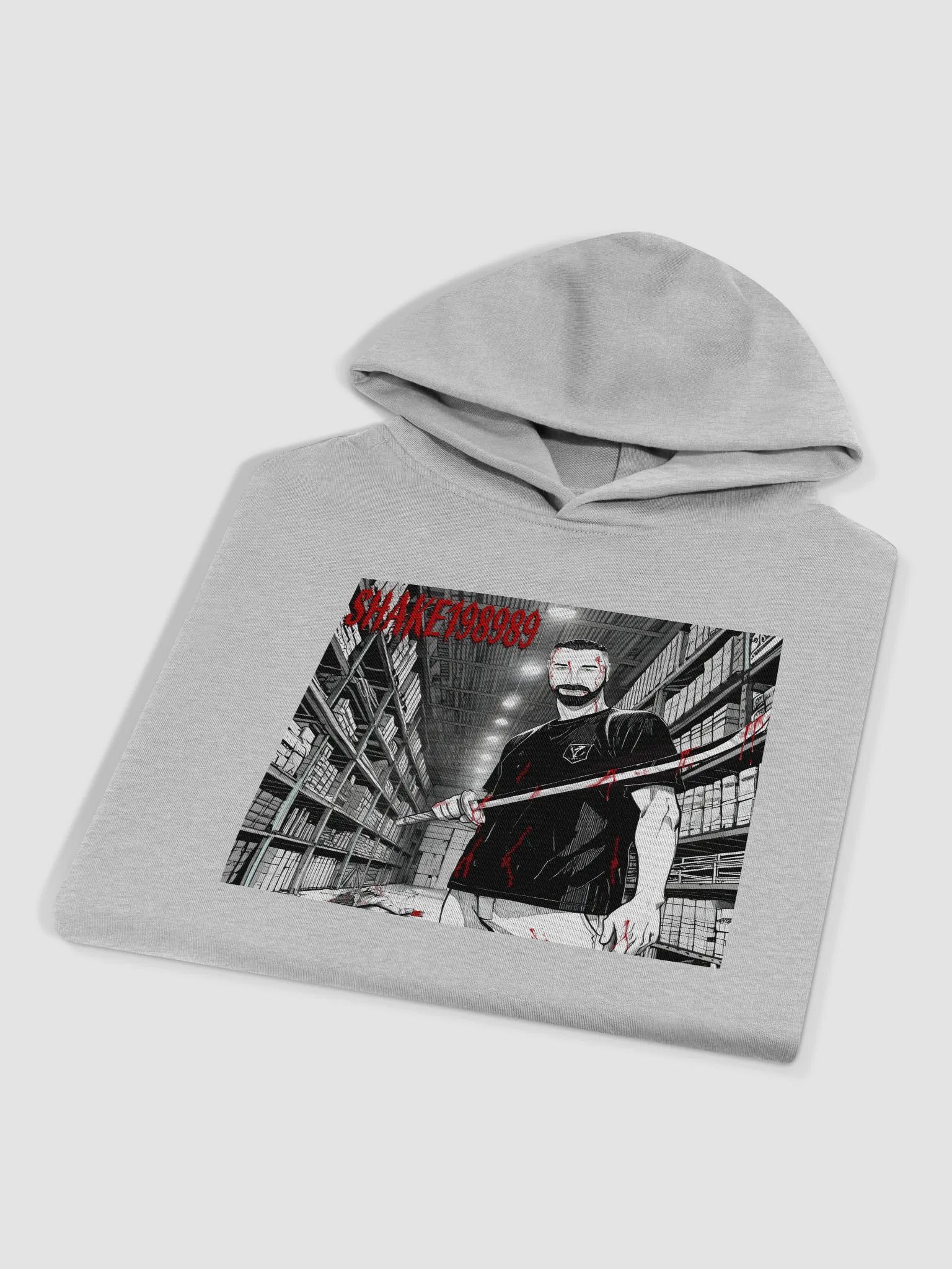 SHAKE19899 Stylized Red Font Oversized Hoodie product image (8)