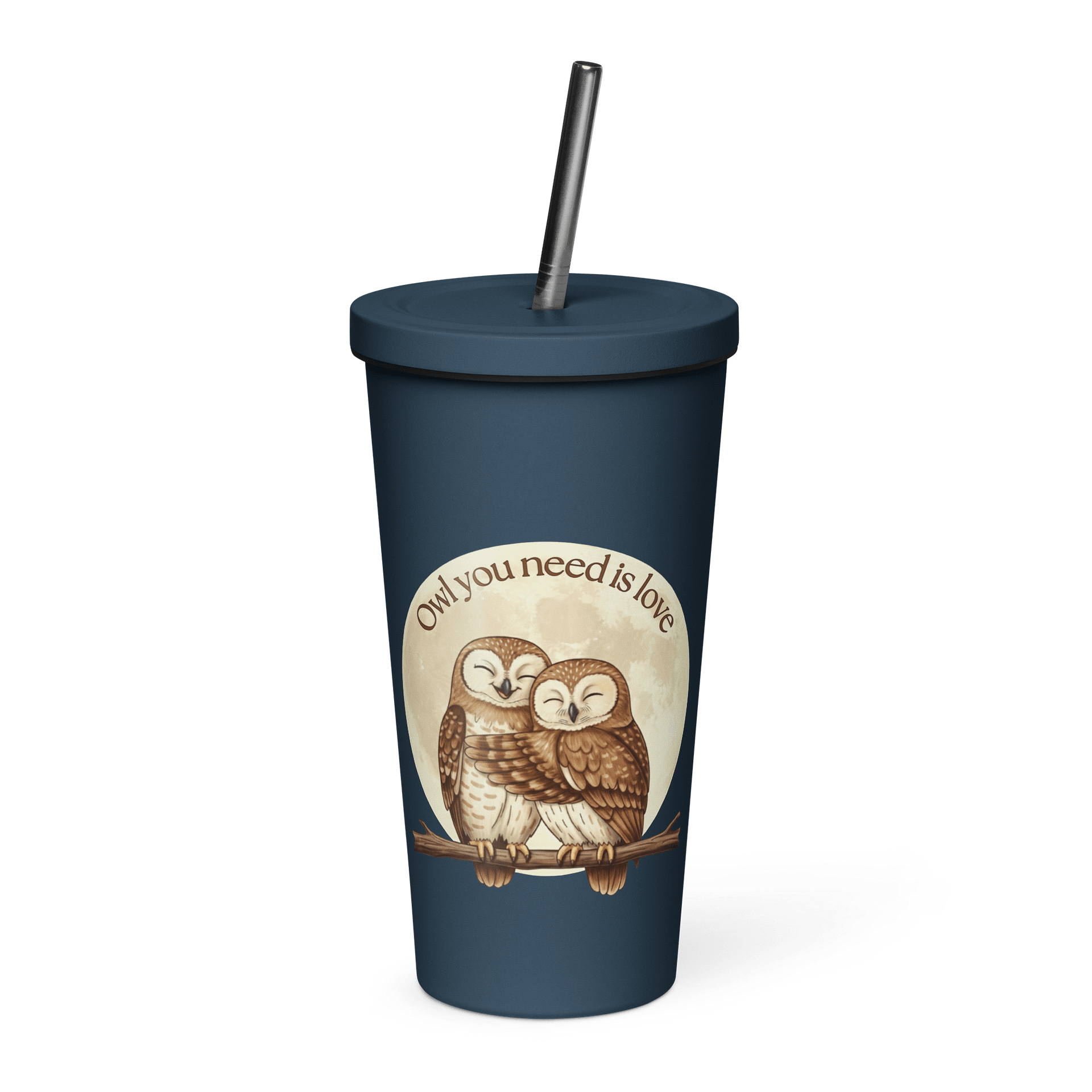Owl Love Insulated Tumbler (full moon edition) product image (1)