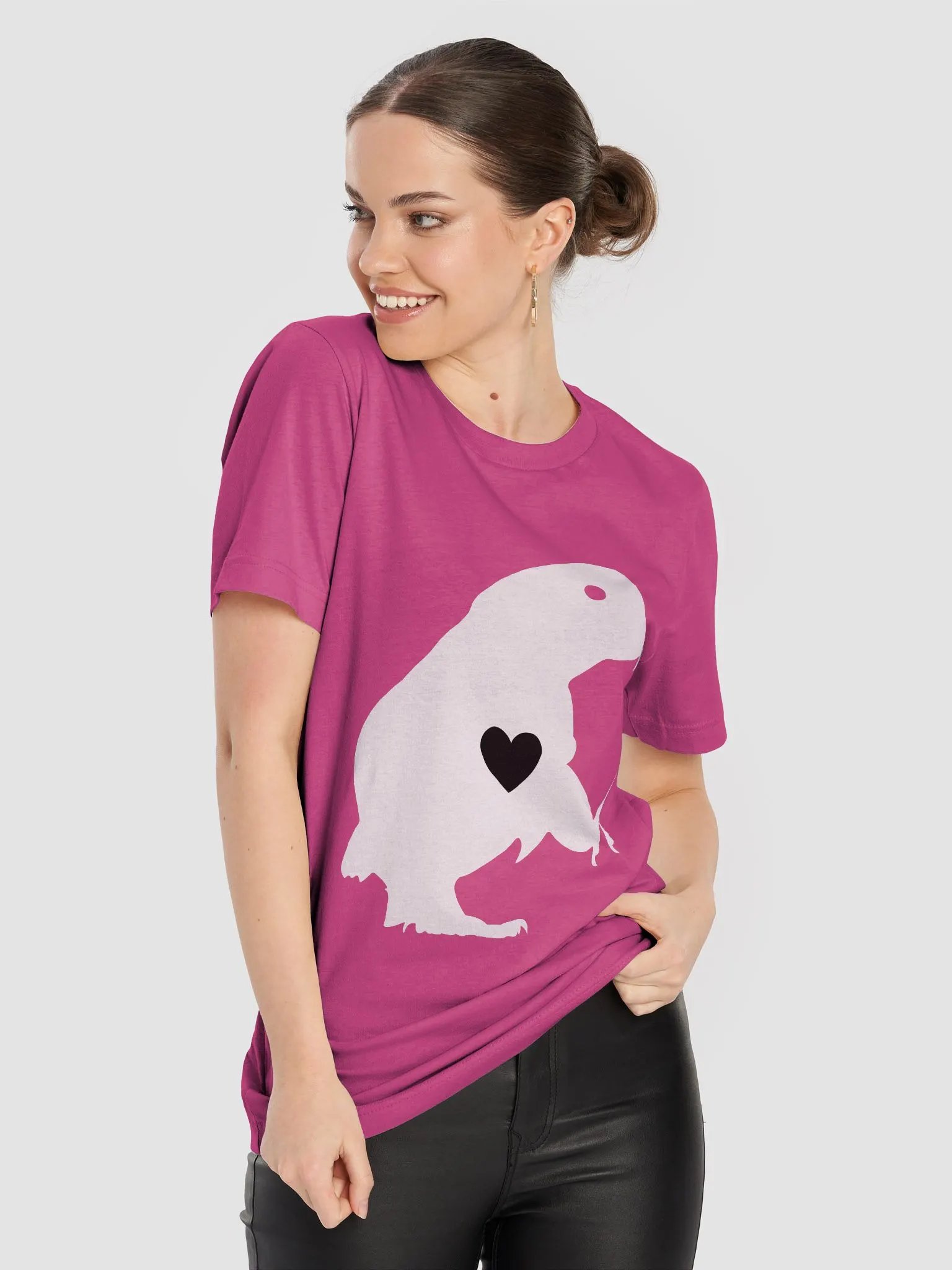 African grey parrot silhouette with heart T-Shirt product image (4)