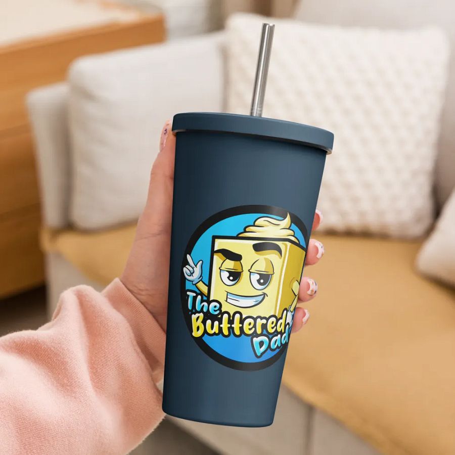 TheButteredDad Tumbler W/Straw product image (7)