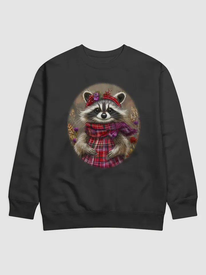 Whimsical Raccoon Plaid Sweatshirt product image (1)