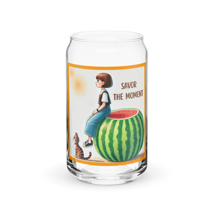 Watermelon and Cat Can-Shaped Glass product image (2)