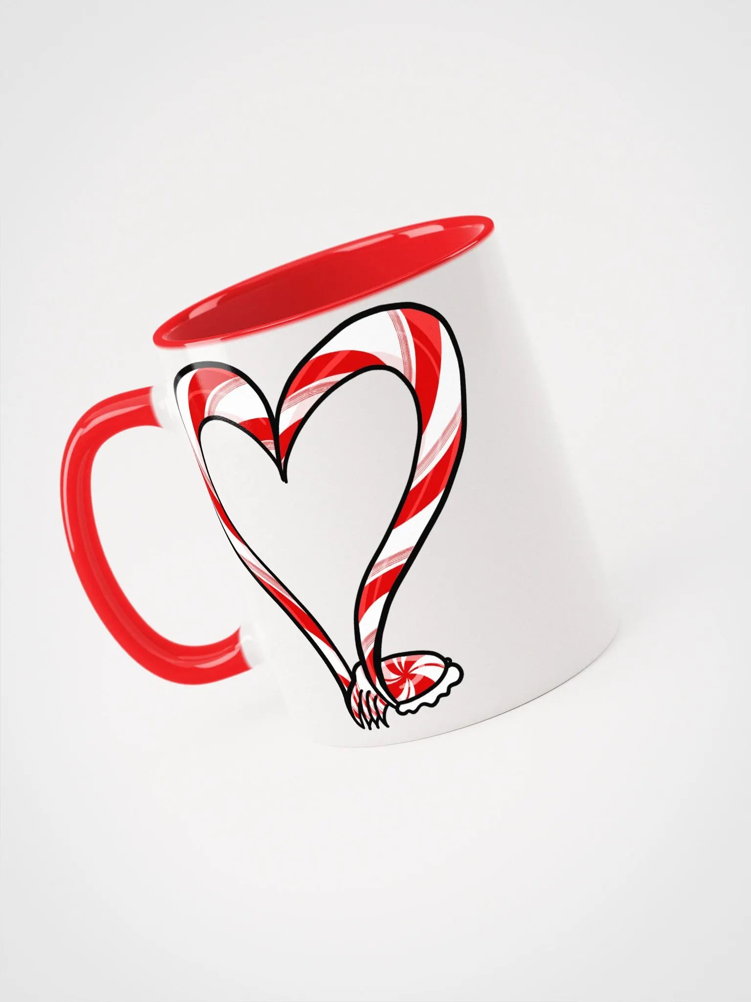 Candycane Tentacle Heart double sided- color mug product image (43)