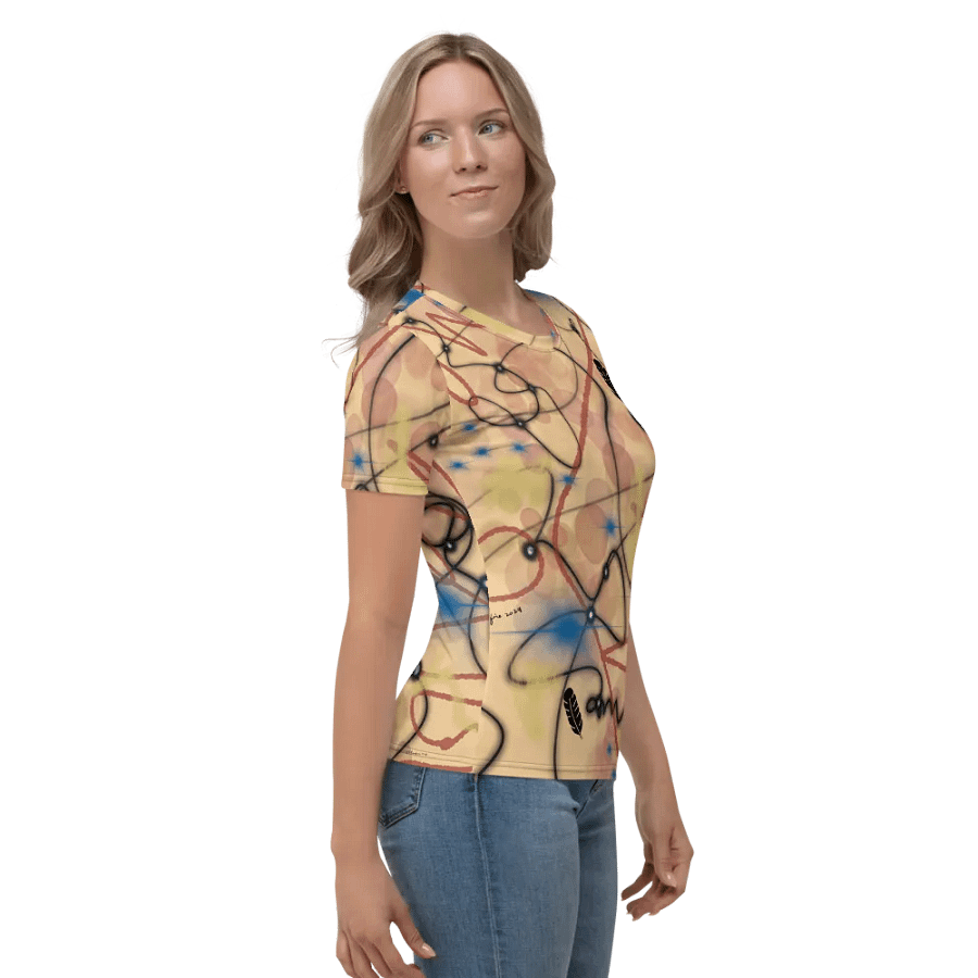 ScribbleWear #3 Women's Crew Neck Poly Tee/Gold product image (3)
