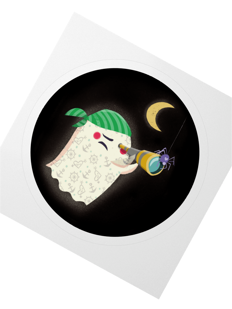 Little Ghost Pirate - Vinyl Sticker product image (1)