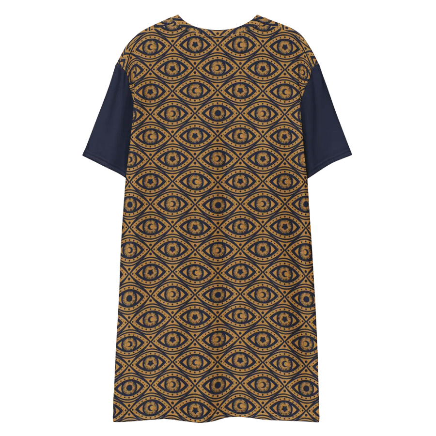 Boho Celestial Eyes Stars & Moons T-Shirt Dress product image (9)