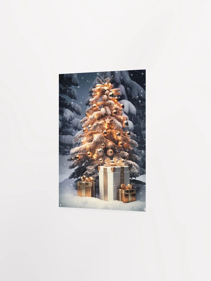 Golden Glow Christmas Tree Poster product image (1)