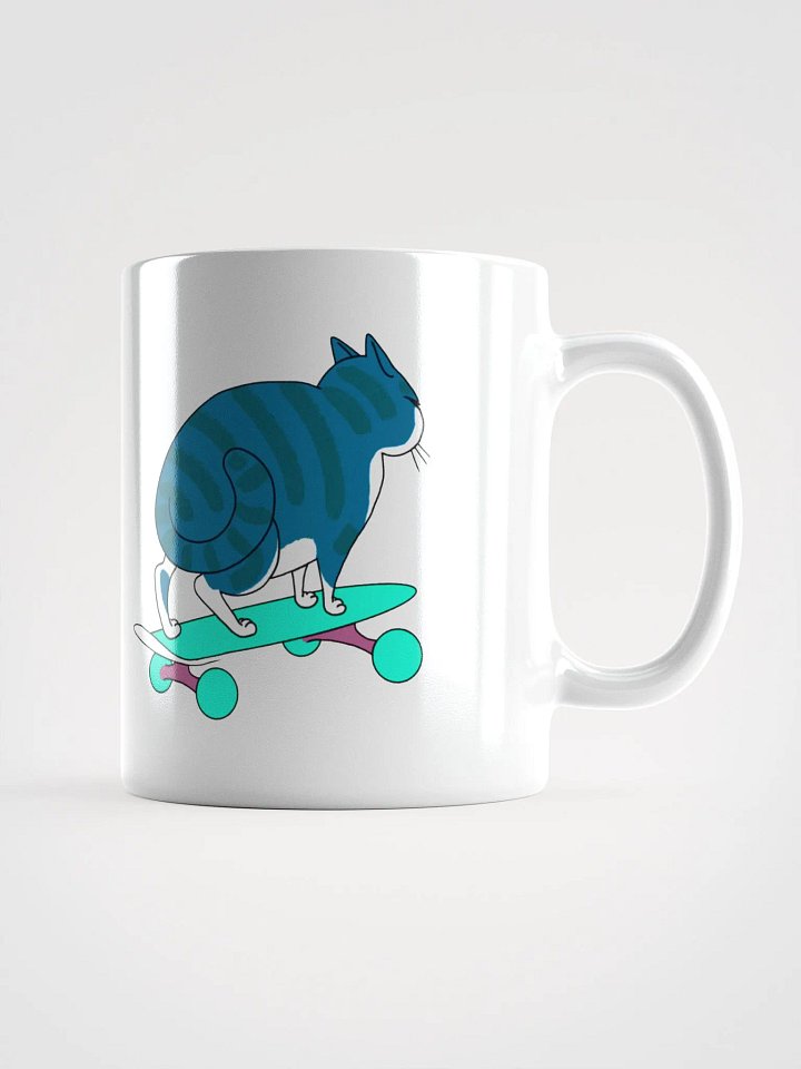 "Ciaone" Gatto Skater Tazza Lucida Bianca product image (1)