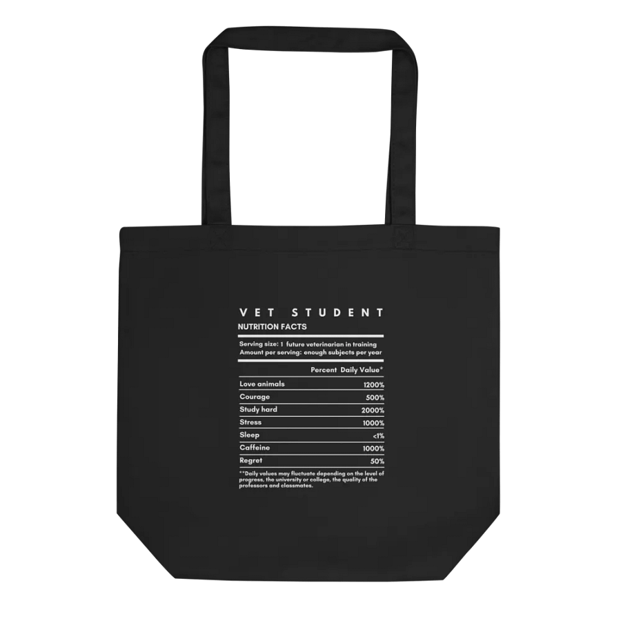 "Vet Student Nutrition Facts" bag (medium size) product image (3)