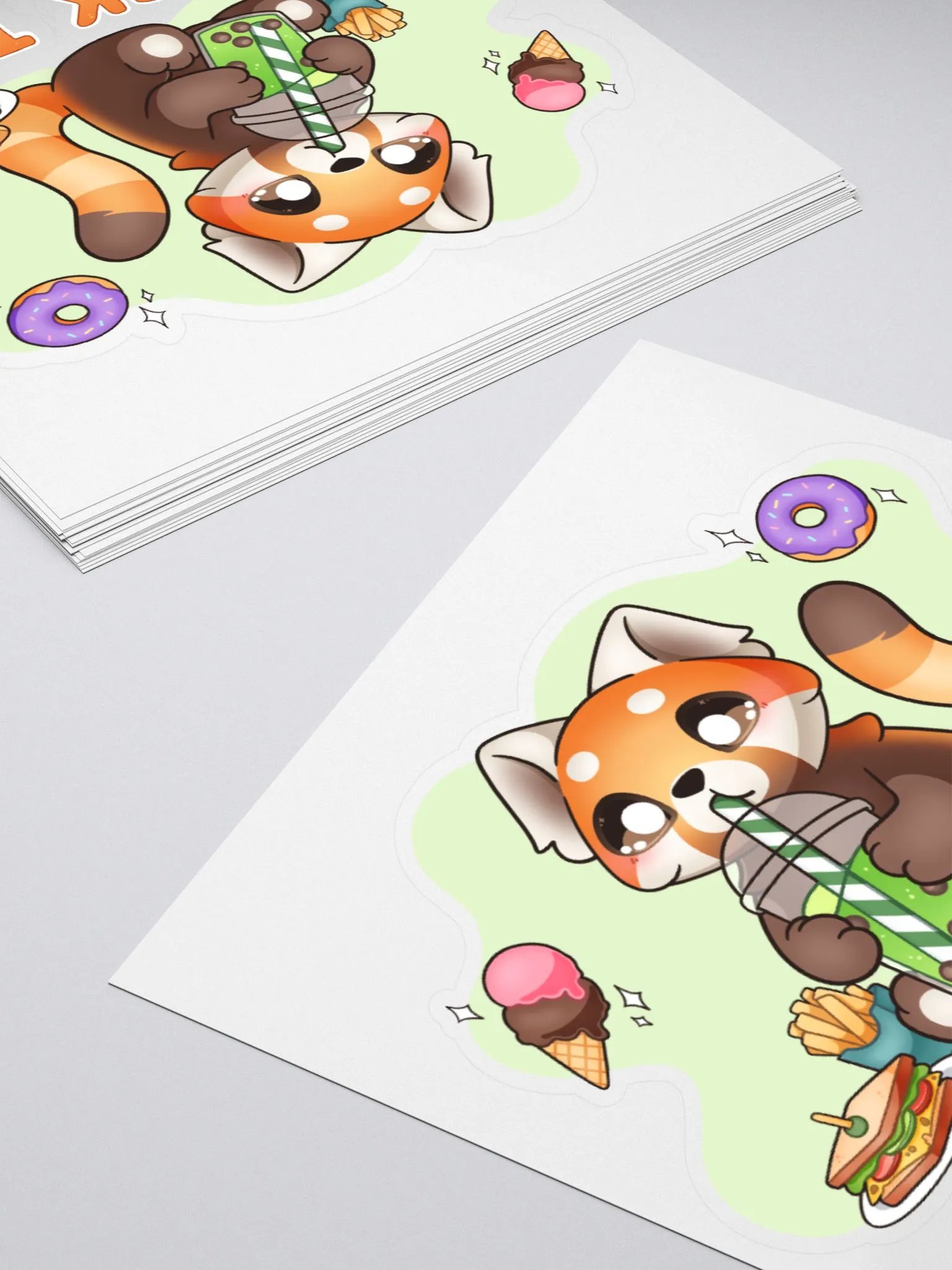 Snack Time Panda Kiss Cut Sticker product image (4)