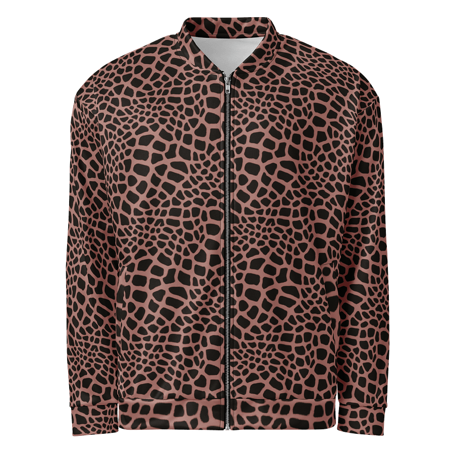 Brown Giraffe Bomber Jacket product image (1)