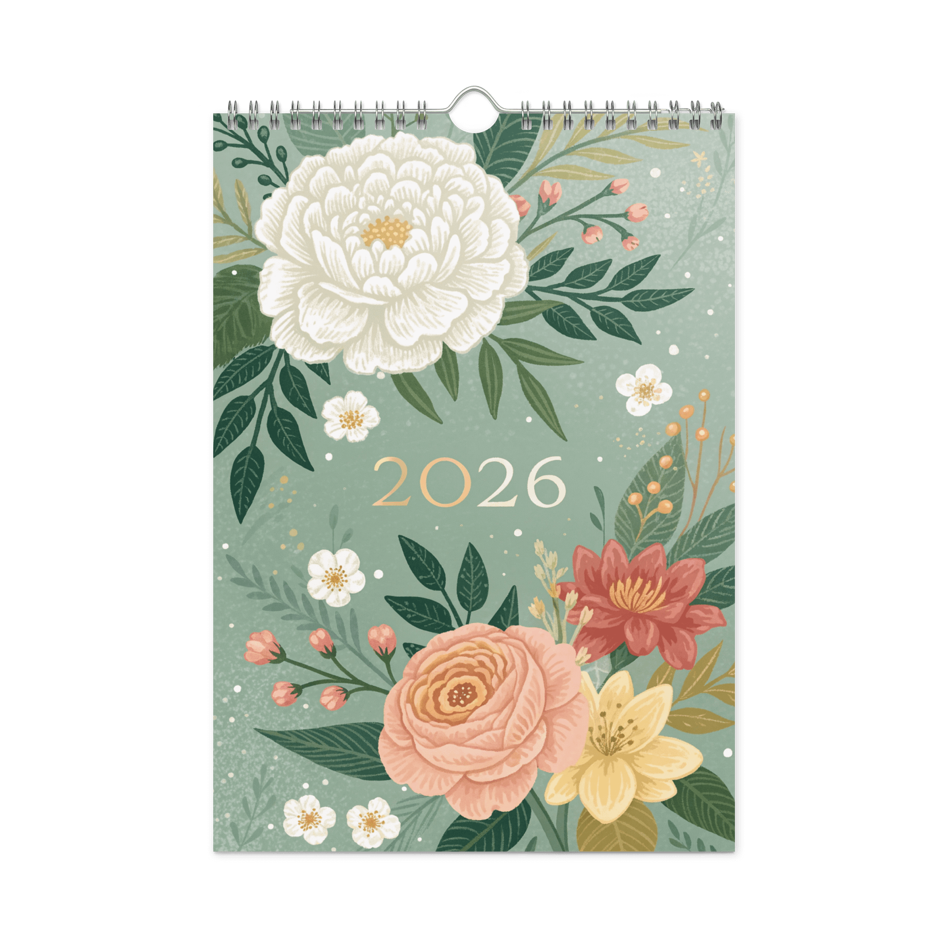 SEAMLESS FLORAL PATTERN WALL CALENDAR 2026 product image (3)