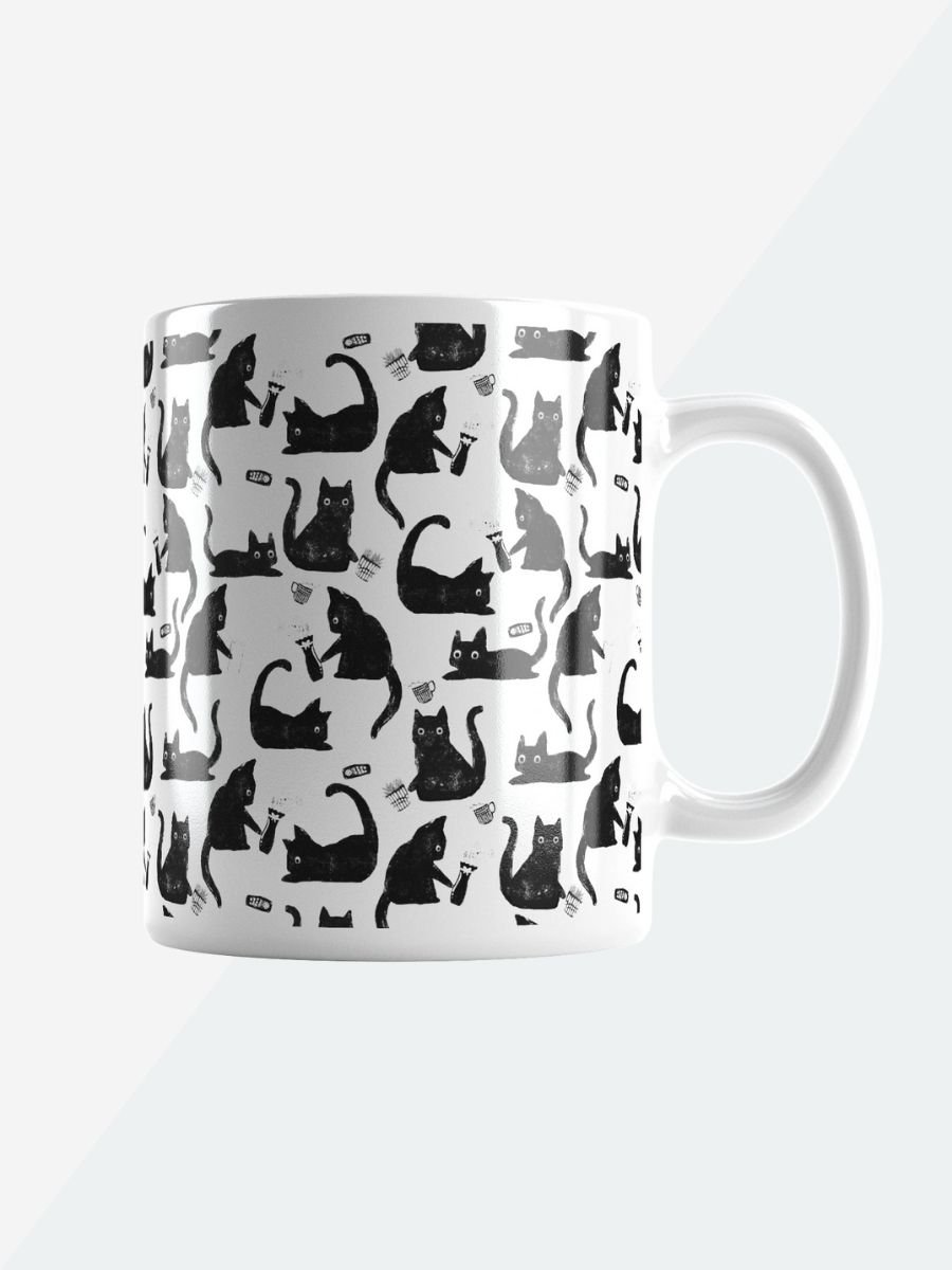 Bad Cats Knocking Stuff Over Coffee Mug product image (1)