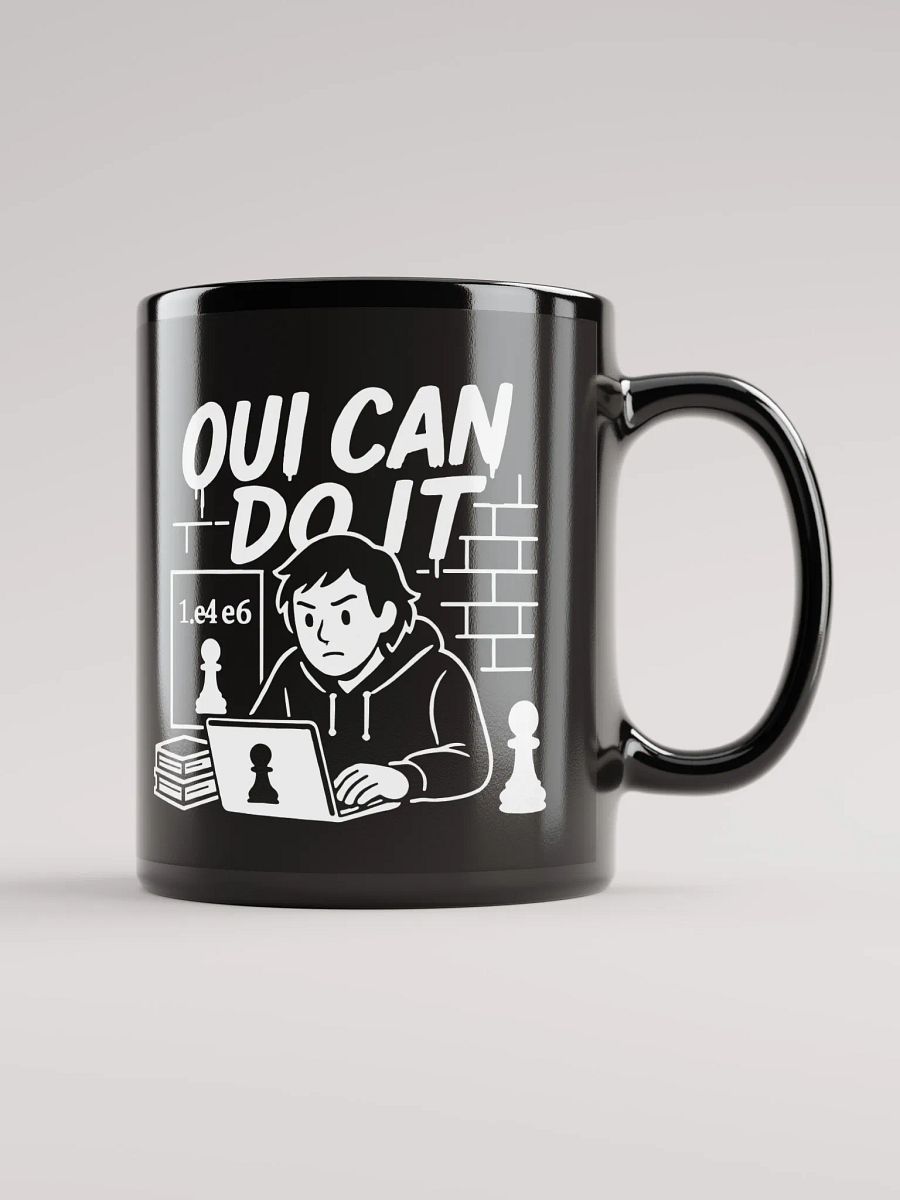 Oui Can Do It - Black Glossy Mug product image (1)