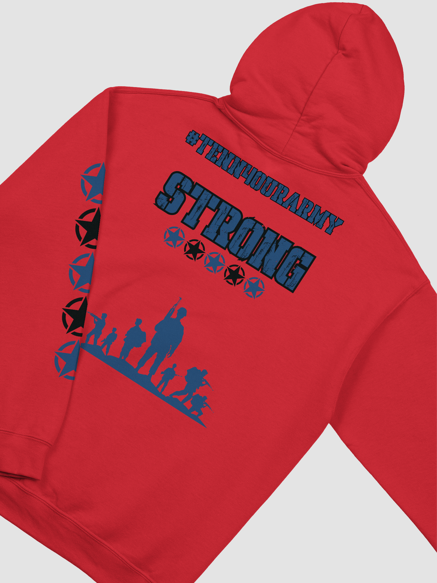 #TeNN4OURARMY Hoodie - Blue & Black product image (17)