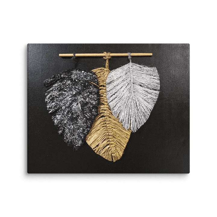 Boho Macramé Leaf Wall Canvas product image (4)