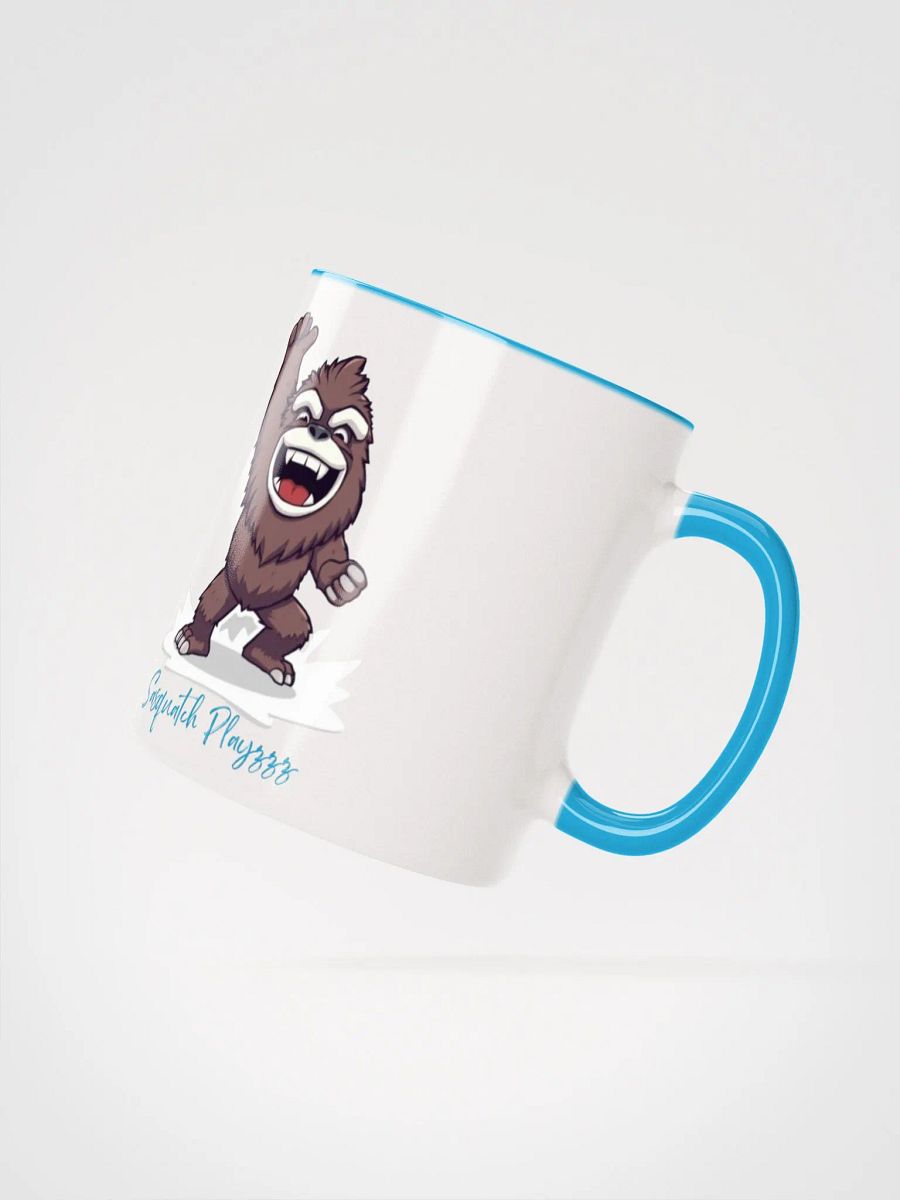 Cartoon Sasquatch Playzzz Light Blue Mug! product image (2)