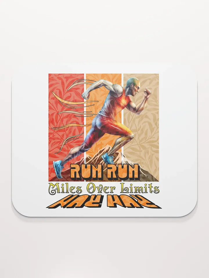 Run Run Miles Over Limits Male Running Energetic Mouse Pad product image (1)