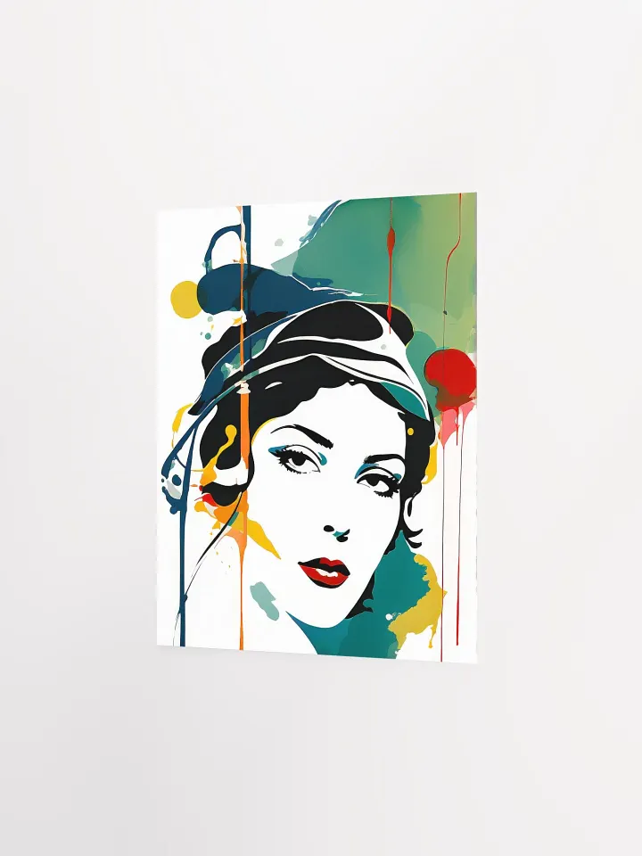 Abstract Flapper Girl - Vintage Style Poster - Small and Standard Sizes - 8x10-11x14-12x16-16x20 Inches product image (2)