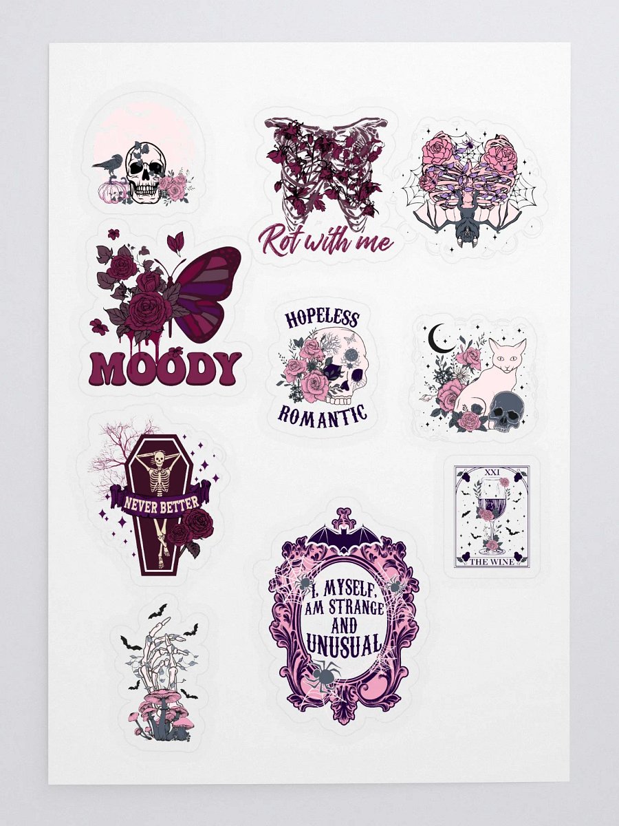 Moody Gothic Kiss Cut Sticker Sheet product image (3)