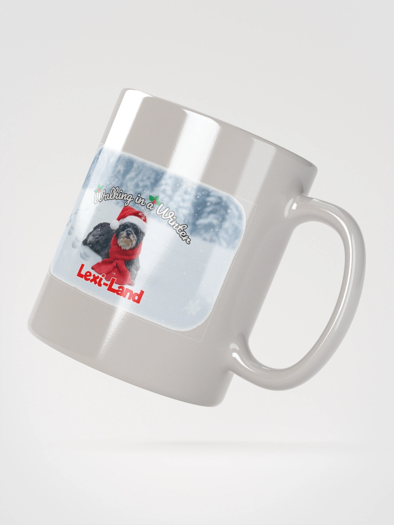 White Glossy Mug with Winter Lexiland product image (3)