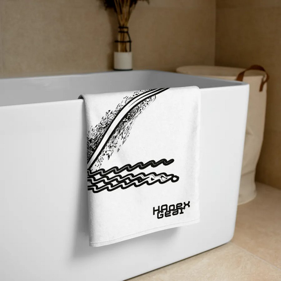 Sublimated Towel - White - HApex Gear White Logo product image (3)