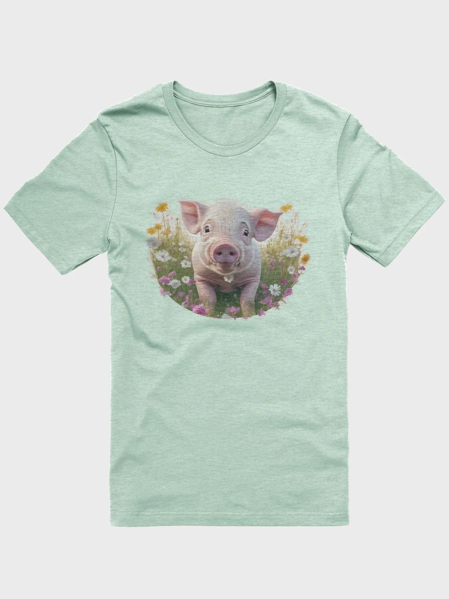 A Piglet in flower Supersoft T-Shirt product image (1)