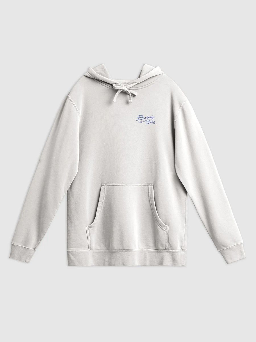 Bubbly and a B*tch (sm. blue and purple design) printed pigment hoodie product image (1)