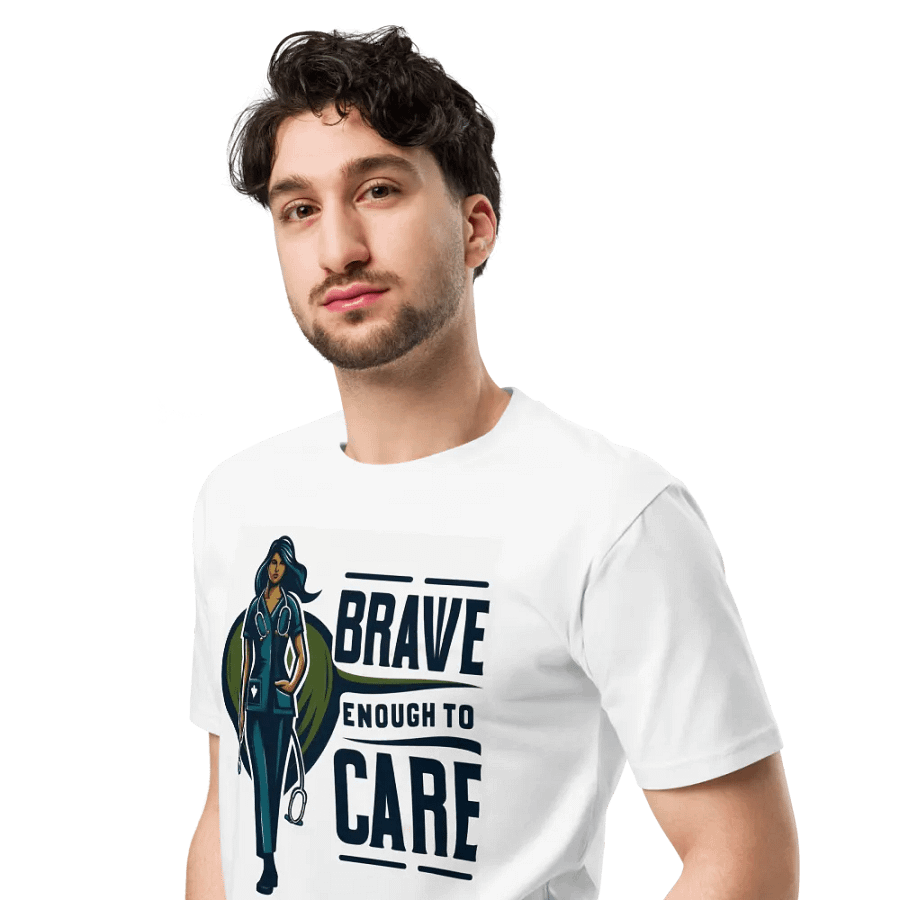 brave enough to care t-shirt product image (4)