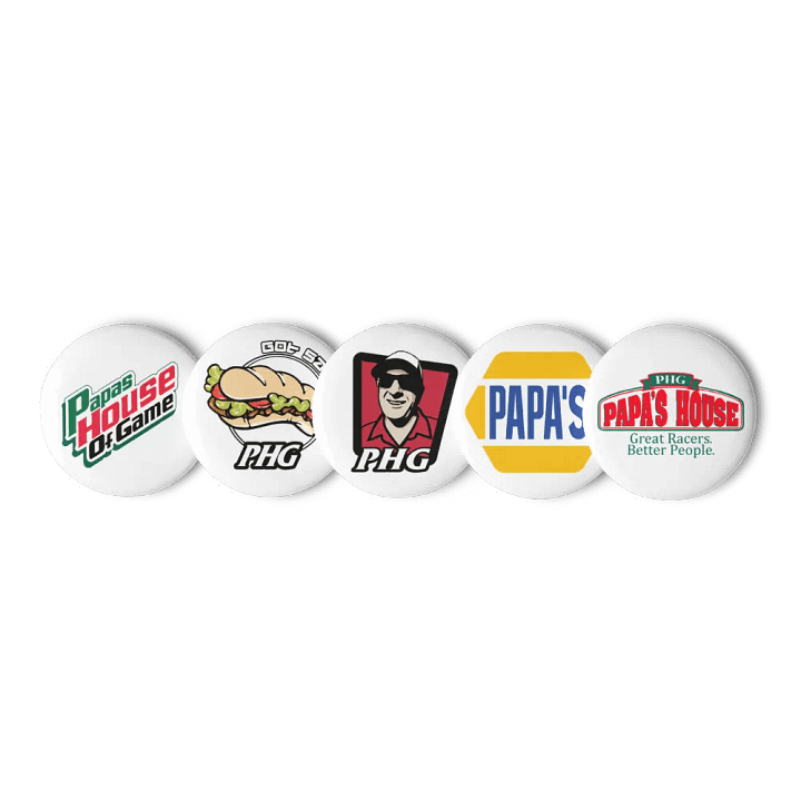 Papas House Of Game Emblem Pin Buttons product image (2)