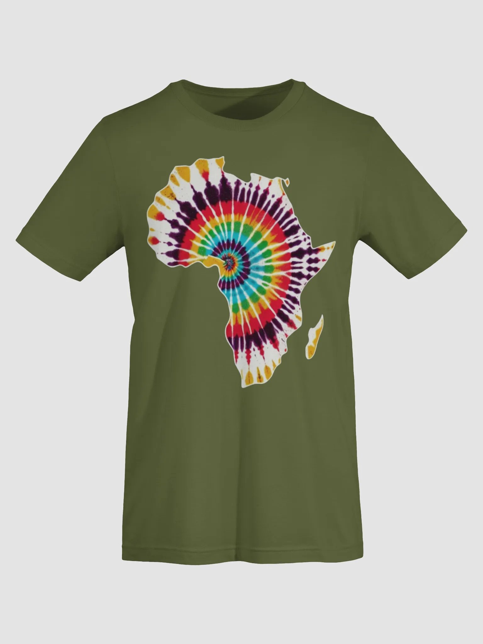 Map of Africa Tie and Dye Print Pattern Supersoft T-shirt product image (70)