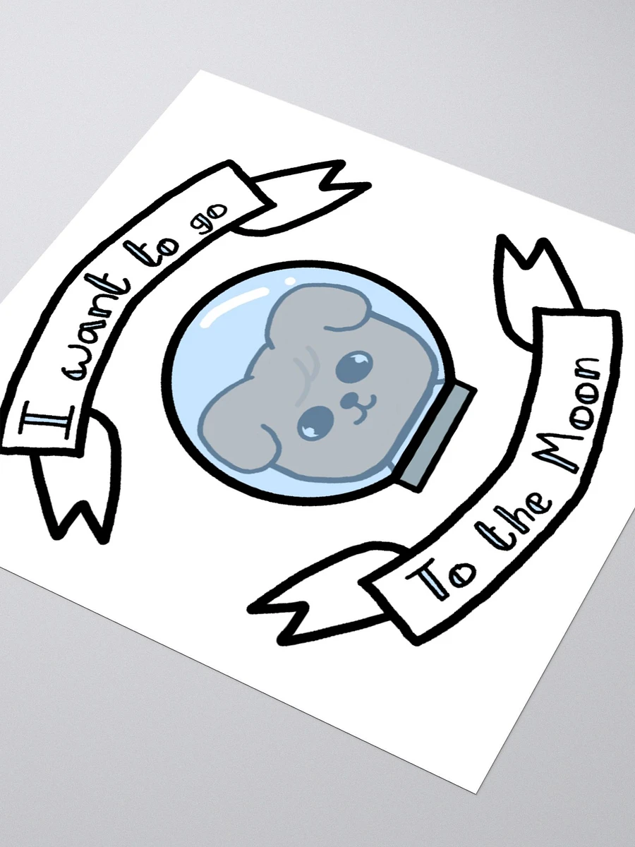 Go to the moon Large sticker product image (3)