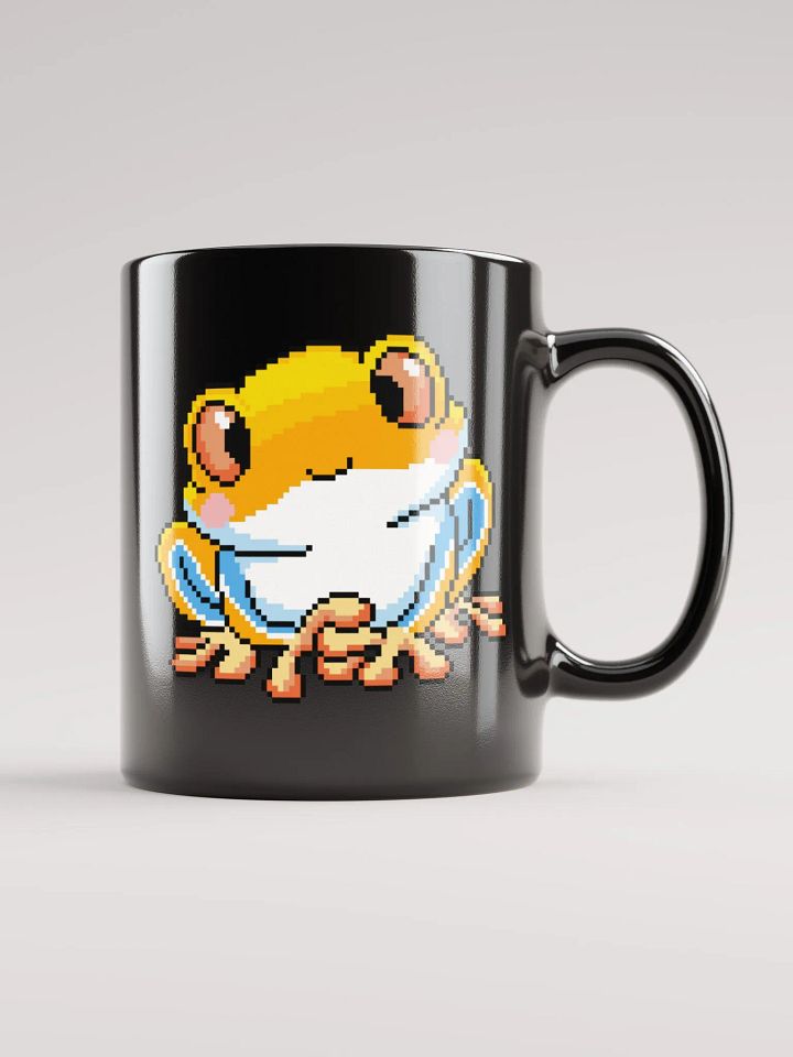 Yellow Rip the Frog Black Glossy Mug product image (2)