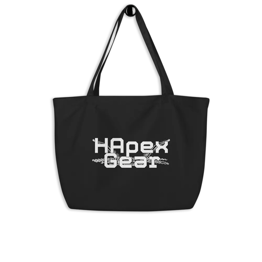 White HApex Gear Black Logo - Organic Cotton Tote product image (8)