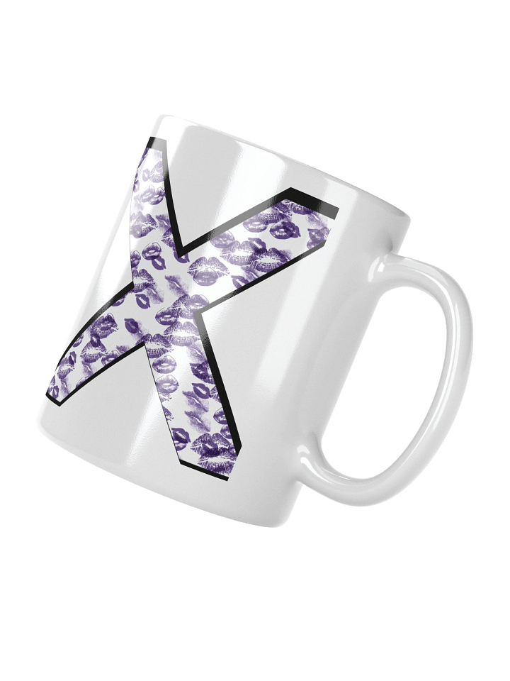 White X Purple Lipstick Kisses | Glossy White Mug product image (6)