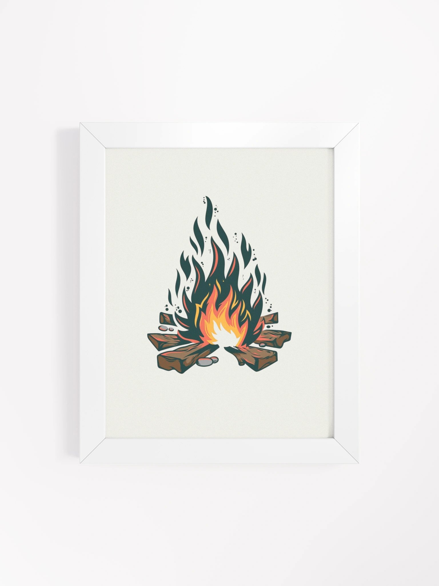 Stylized Campfire Framed Poster product image (4)