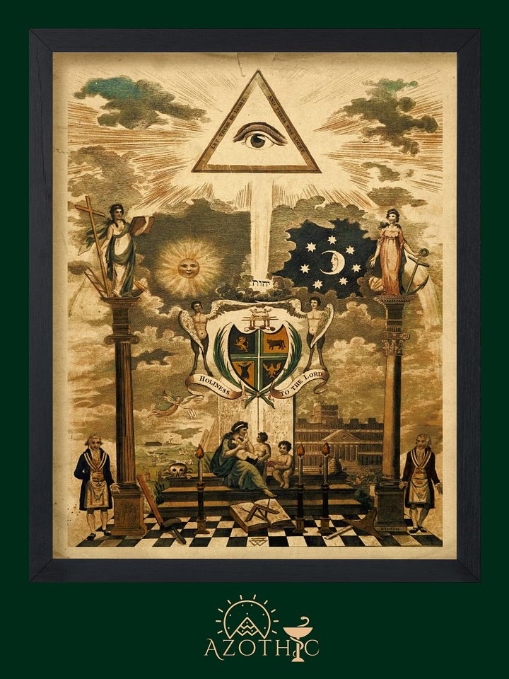 Vintage Eye of Providence Poster - Masonic Art product image (1)