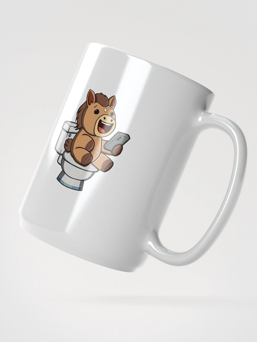 Doomscrolling on the Throne | Funny Horse Toilet Mug product image (2)