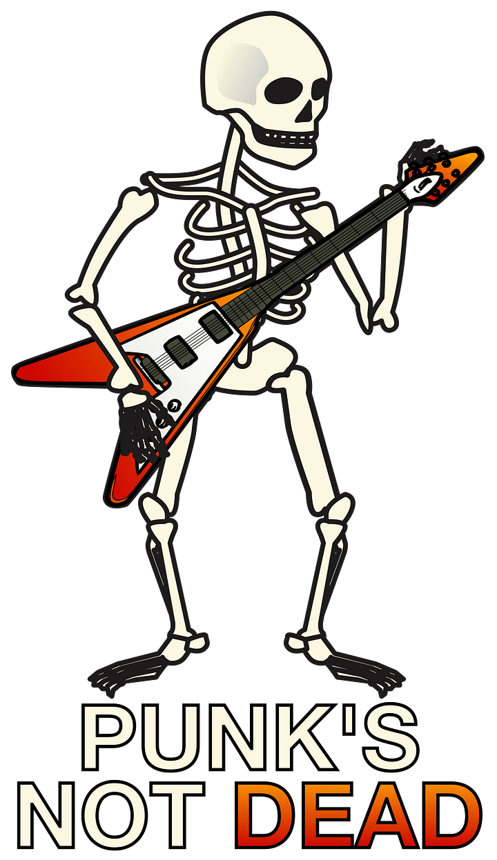 Punk's Not Dead with Skeleton Guitarist T-Shirt product image (2)
