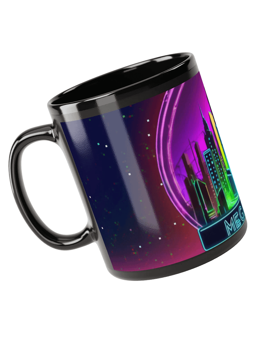 Neon Megacitygamer glitch Skyline Mug product image (6)