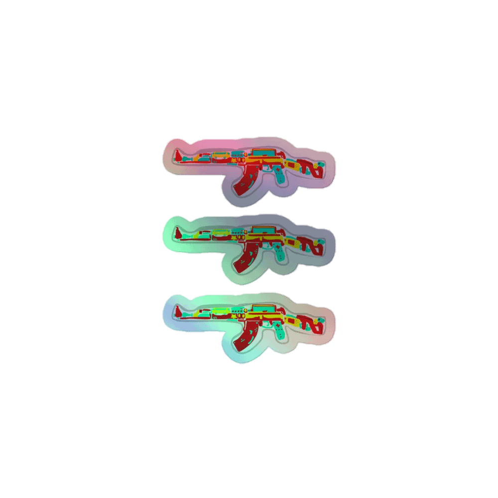 farmertrue AK47 Drawn Sticker Holographic product image (1)