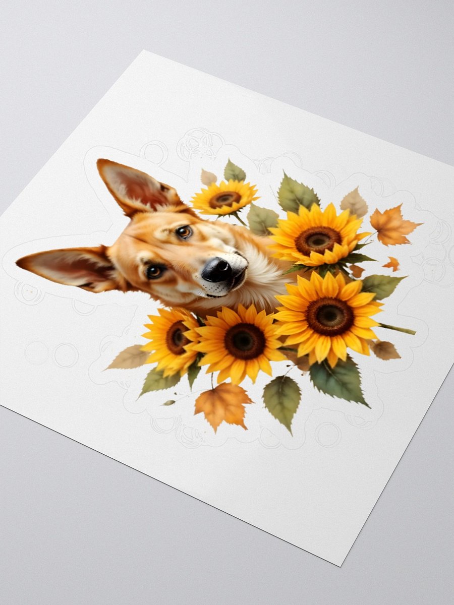 Potcake and Sunflowers Sticker product image (3)