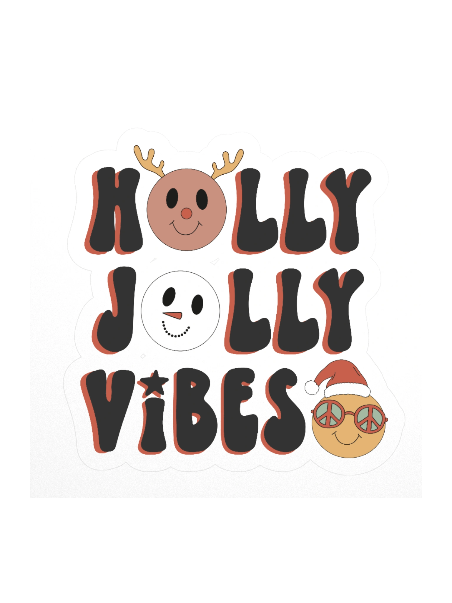 Holly Jolly Vibes Sticker product image (1)