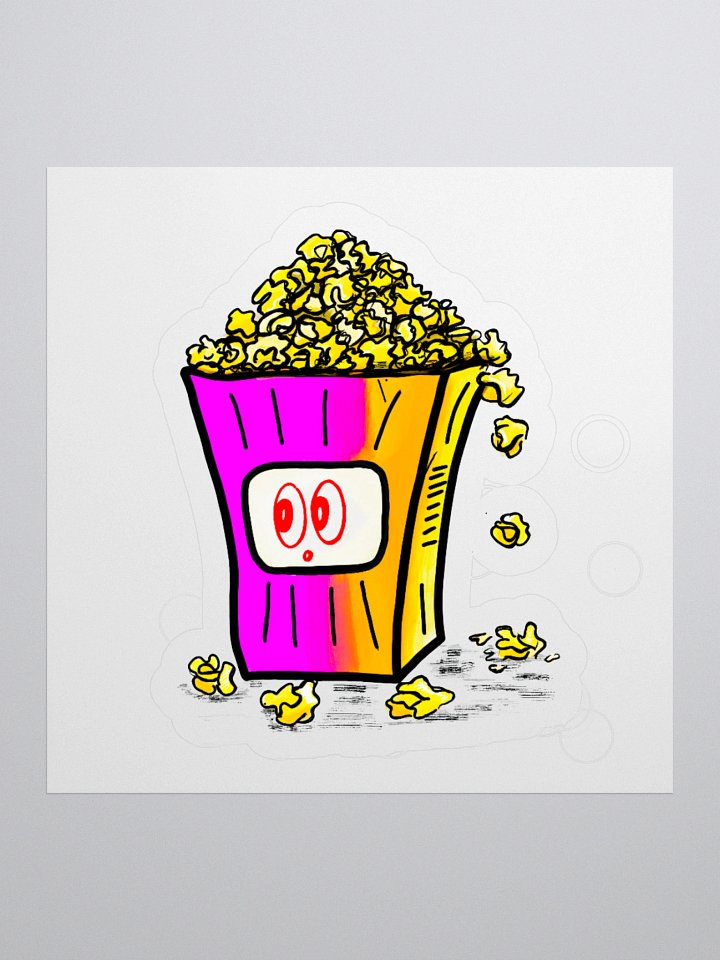 Popcorn Vinyl Stickers (3" x 3") product image (1)