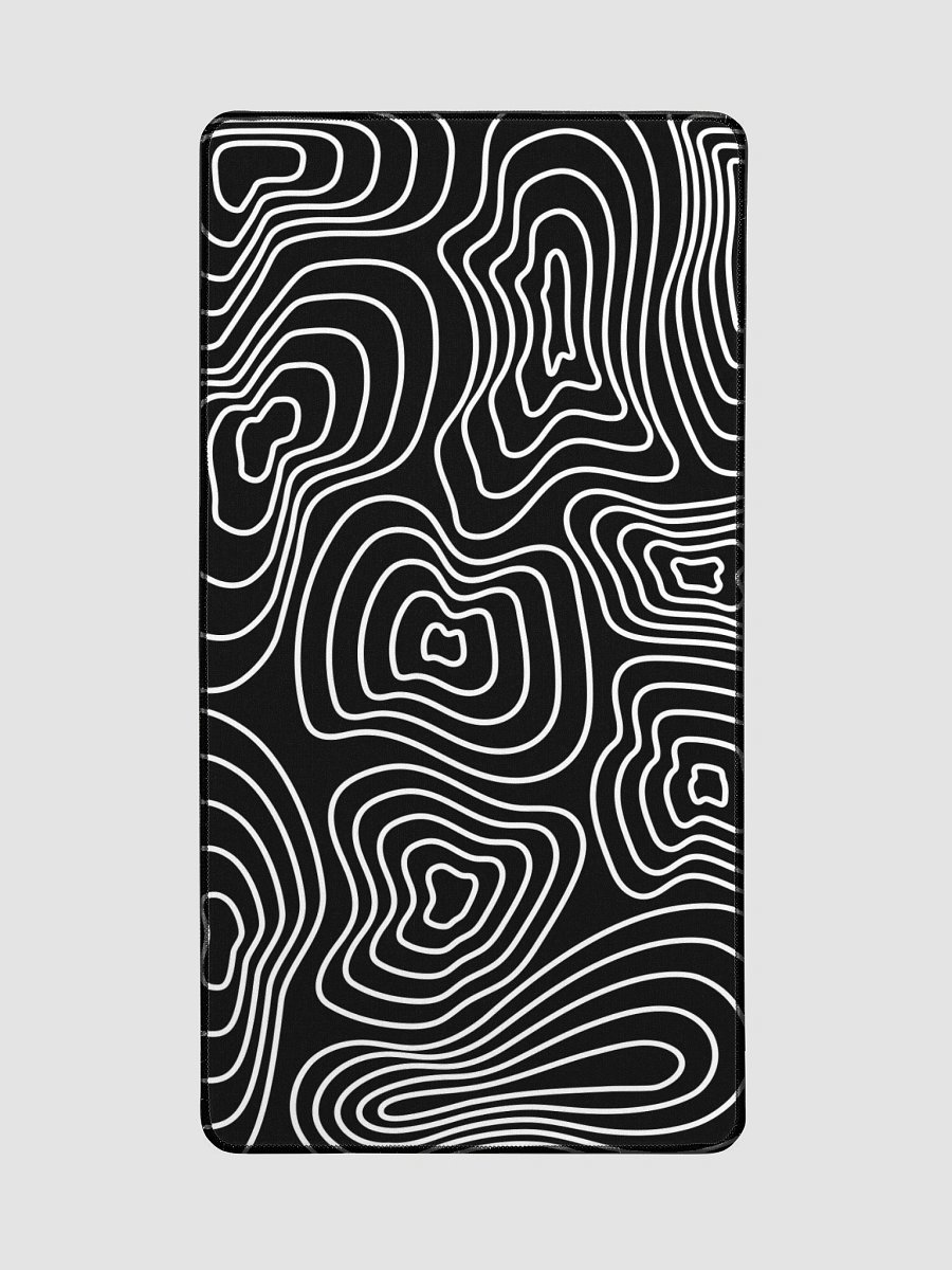 White on Black Topographic Neoprene Desk Mat product image (2)